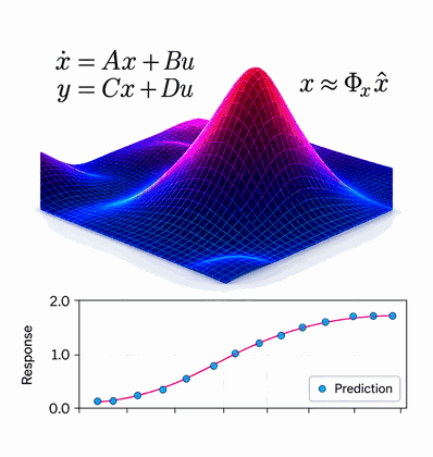 Reduced order model: state-space equations, response surface and prediction curve